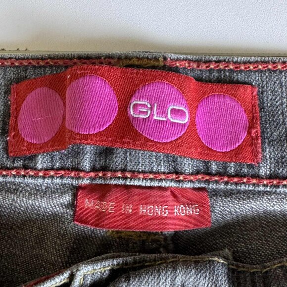 Y2K Gray GLO Flare Jeans Size 9 - Picture 6 of 9